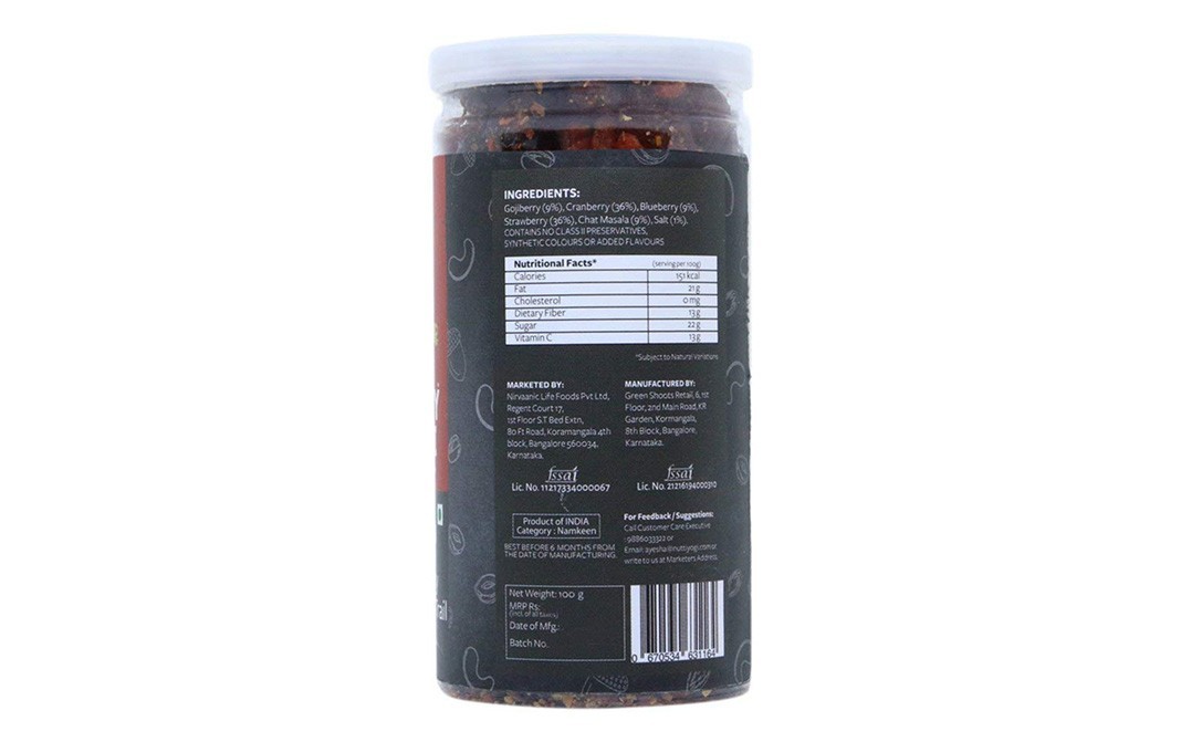Nutty Yogi Very Berry Antioxidant Trail Mix   Jar  100 grams